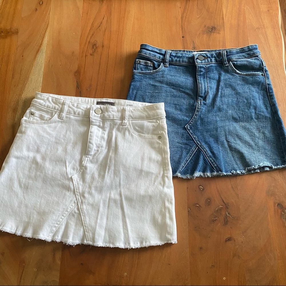 DL1961 Kids Jenny Denim Mini Skirt Bundle Size 14 Blue-White
